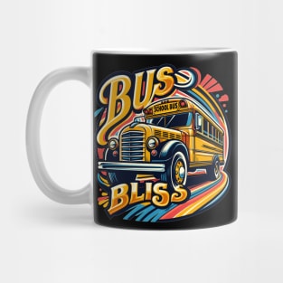 Vintage School Bus, Bus Bliss Mug